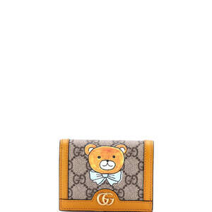 Gucci GG Marmont Bifold Card Holder Printed GG Coated Canvas